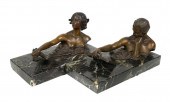 ANDOR RUFF, BRONZE BOOKENDSPai