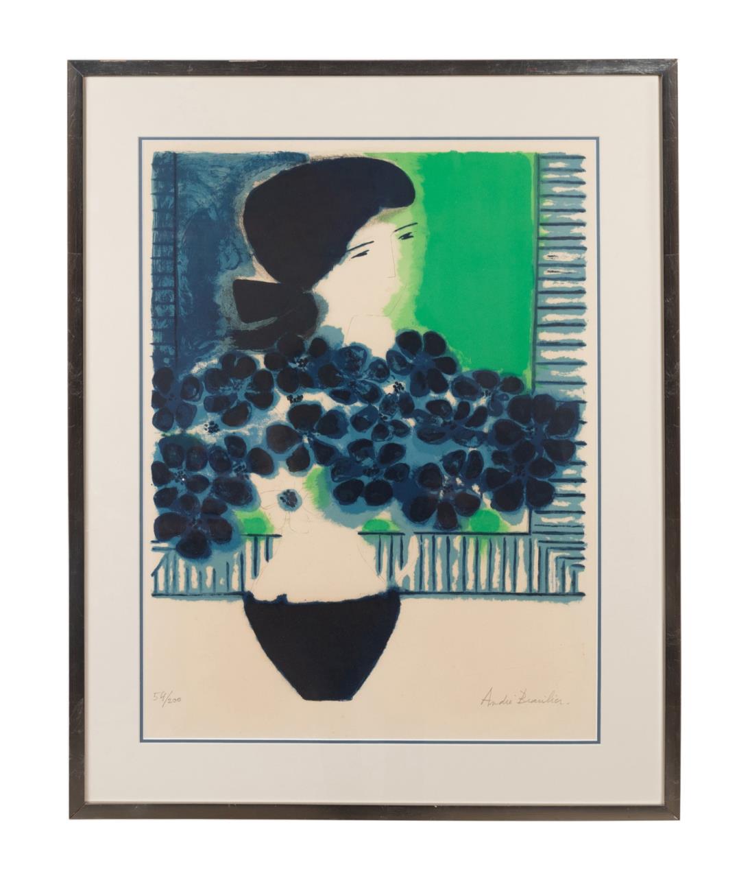 ANDRE BRASILIER 'FEMME AUX FLEURS