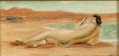 ANDRE DERAIN, BATHER, OIL ON C