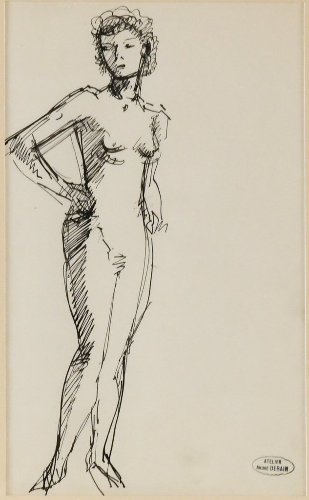 ANDRE DERAIN "STANDING NUDE" INK