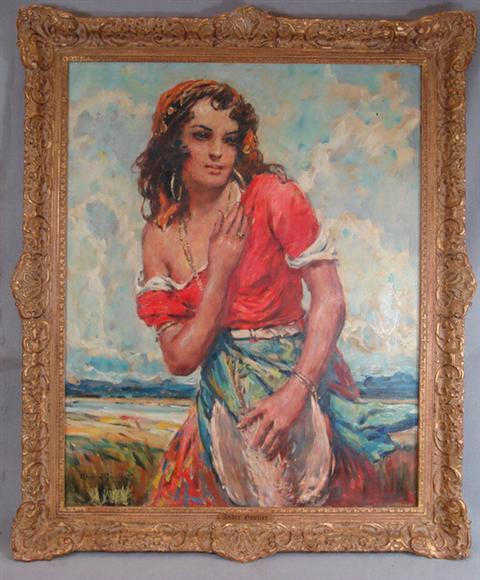 Andre Gautier, French 20th c, 30" x