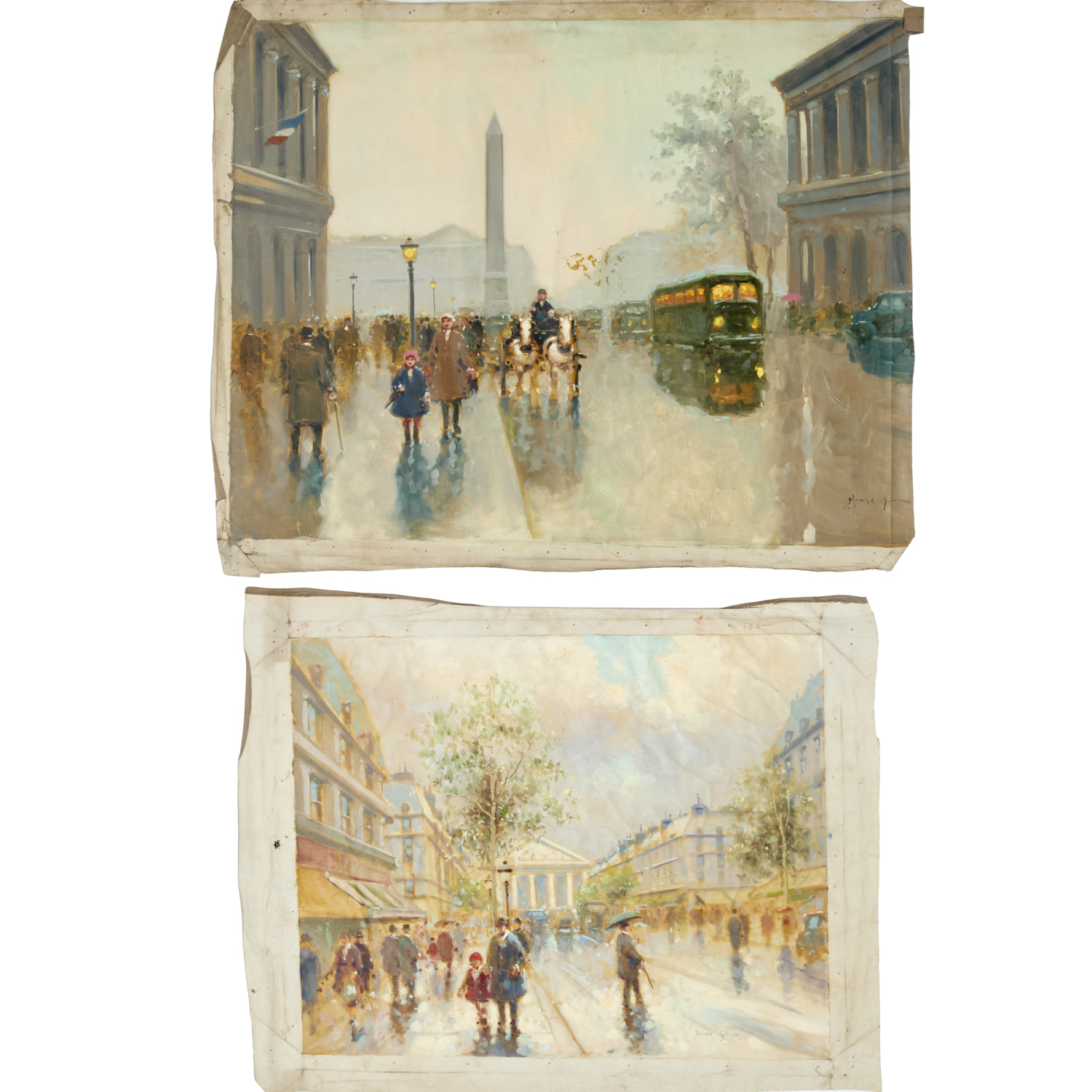ANDRE GISSON, (2) OIL PAINTINGS