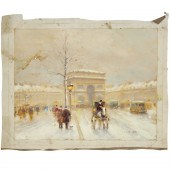 ANDRE GISSON, OIL ON CANVAS An