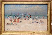 ANDRÉ HAMBOURG OIL ON CANVAS "