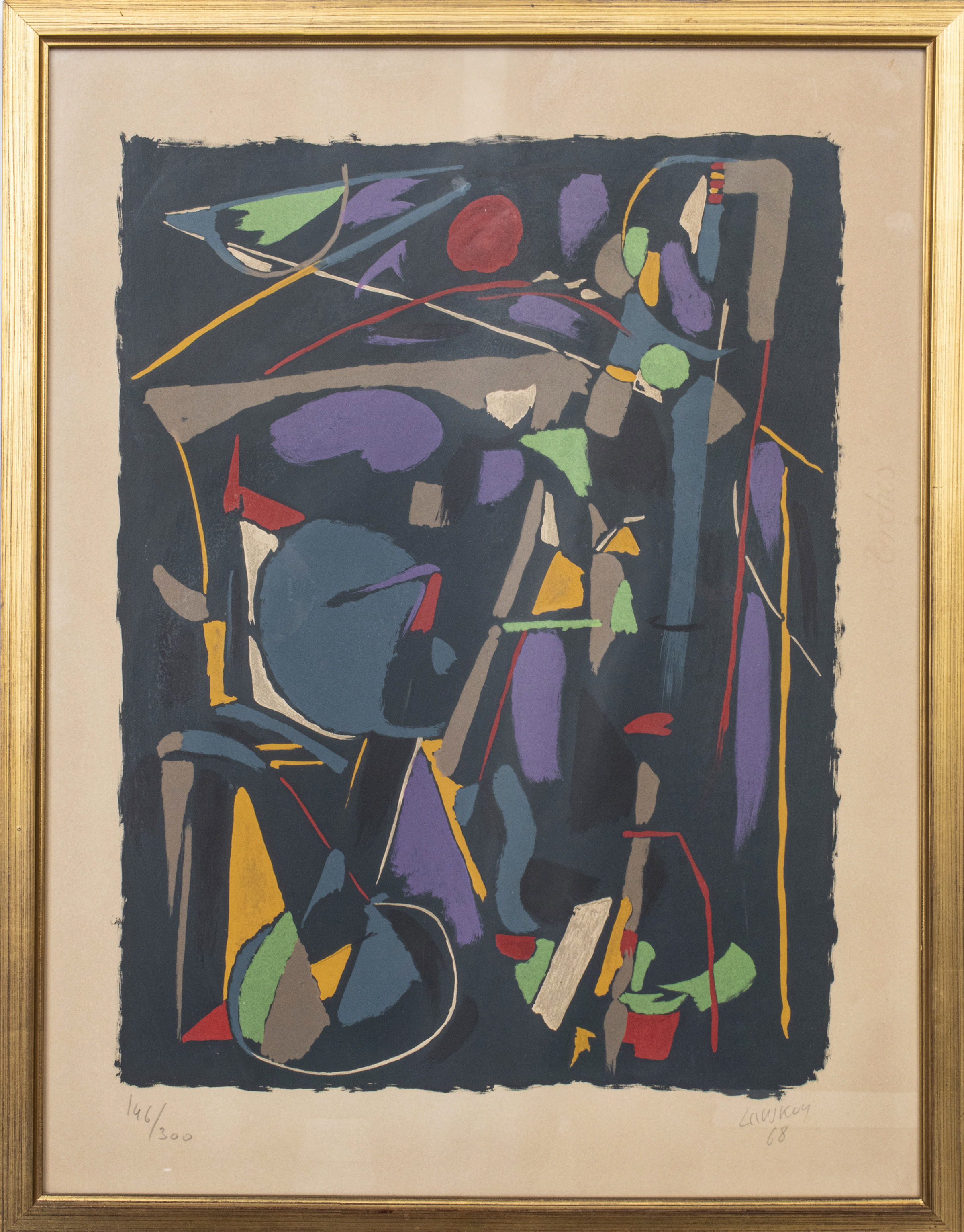 ANDRE LANSKOY ABSTRACT LITHOGRAPH