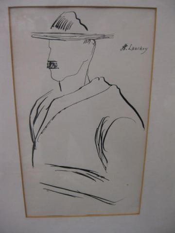 Andre Lanskoy Drawing two gentlemen