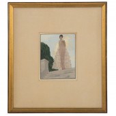 ANDRE MARTY. WOMAN WITH RUFFLE
