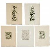 ANDRE MASSON (5) SIGNED ETCHIN