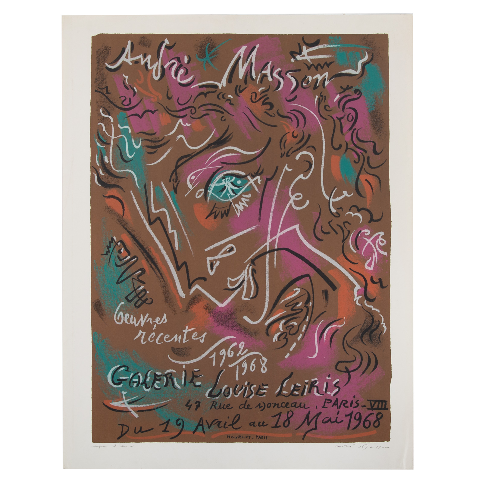 ANDRE MASSON. "GALERIE LOUIS