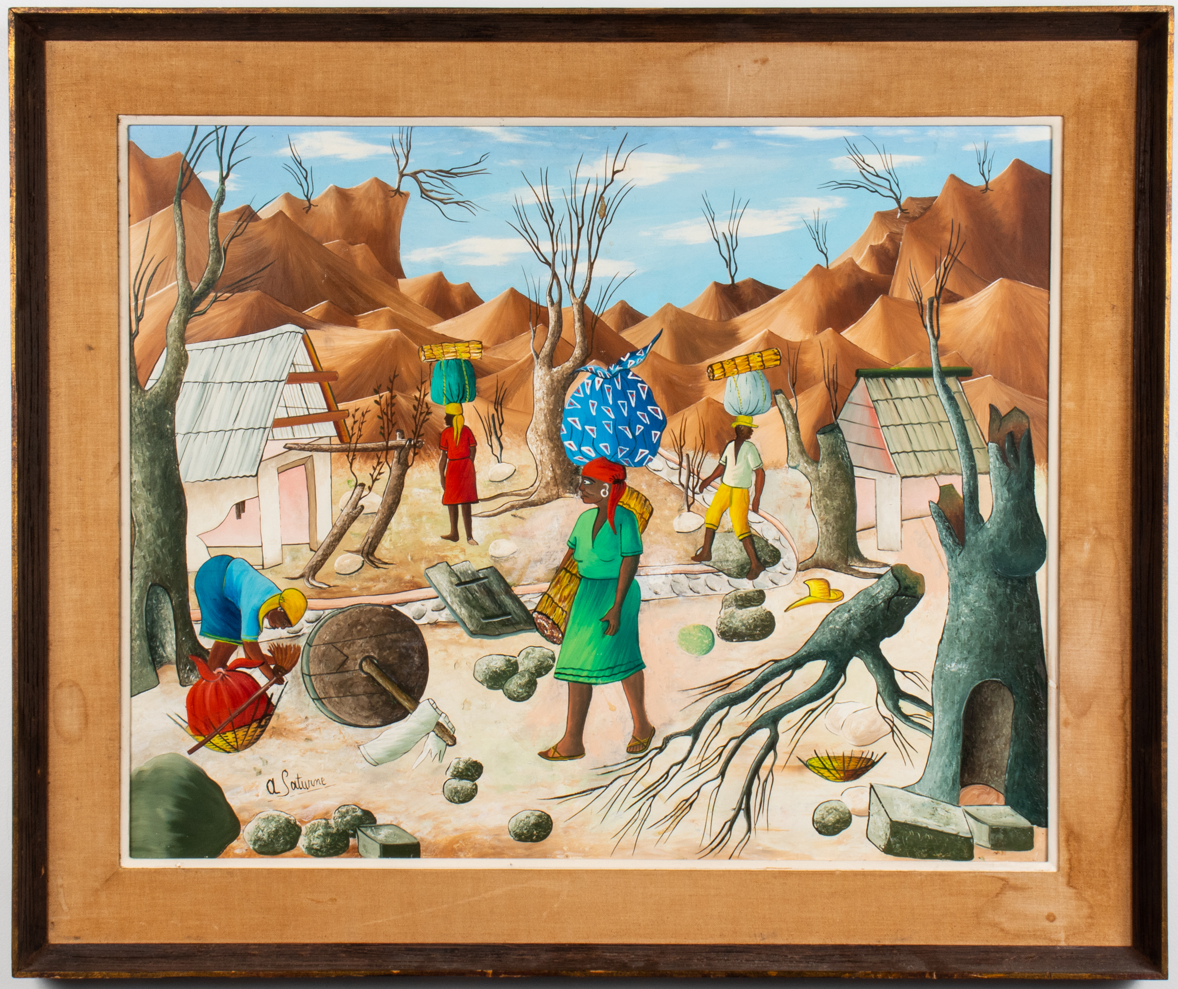 ANDRE SATURNE HAITIAN "VILLAGE" OIL