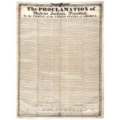 ANDREW JACKSON, 1832 BROADSIDE