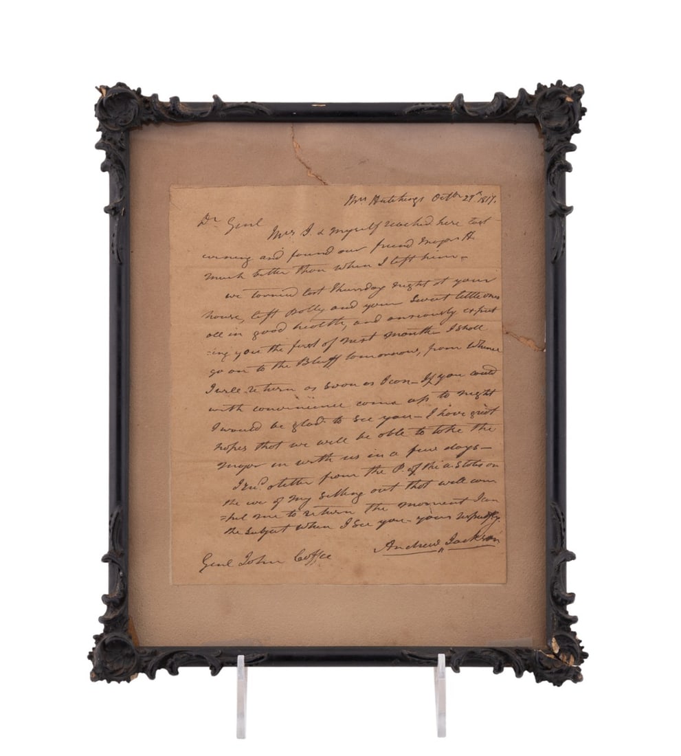 ANDREW JACKSON LETTER TO GENERAL