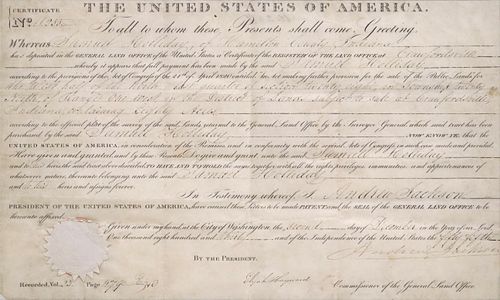 ANDREW JACKSON SIGNED FRAMED