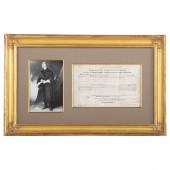 ANDREW JACKSON SIGNED LAND GRA