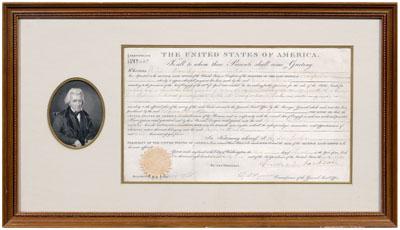 Andrew Jackson signed land grant,