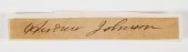 ANDREW JOHNSON AUTOGRAPHCut si