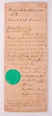 ANDREW JOHNSON SIGNED LAND GRA
