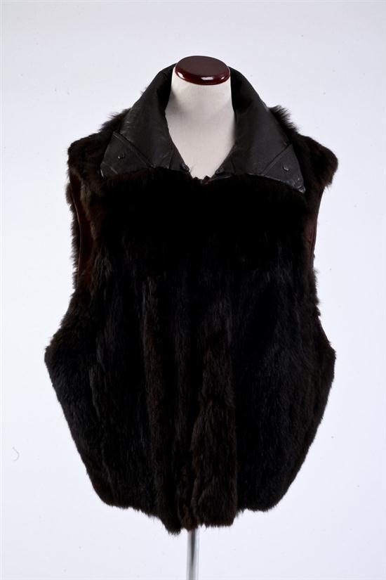 ANDREW MARC POSSUM FUR VEST. Size
