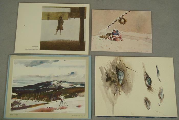Andrew Wyeth, 4 printed Christmas