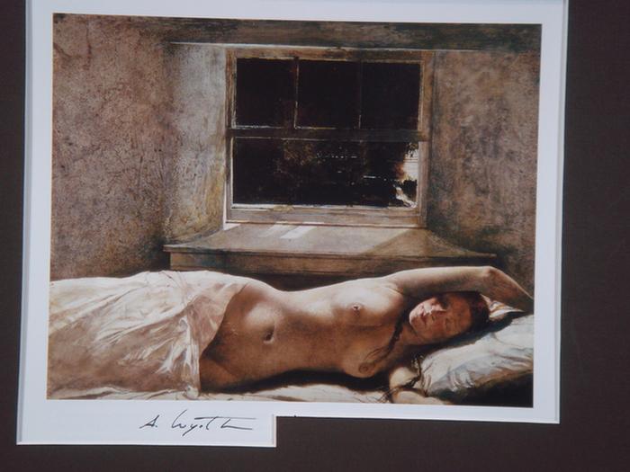 Andrew Wyeth, Overflow, a signed
