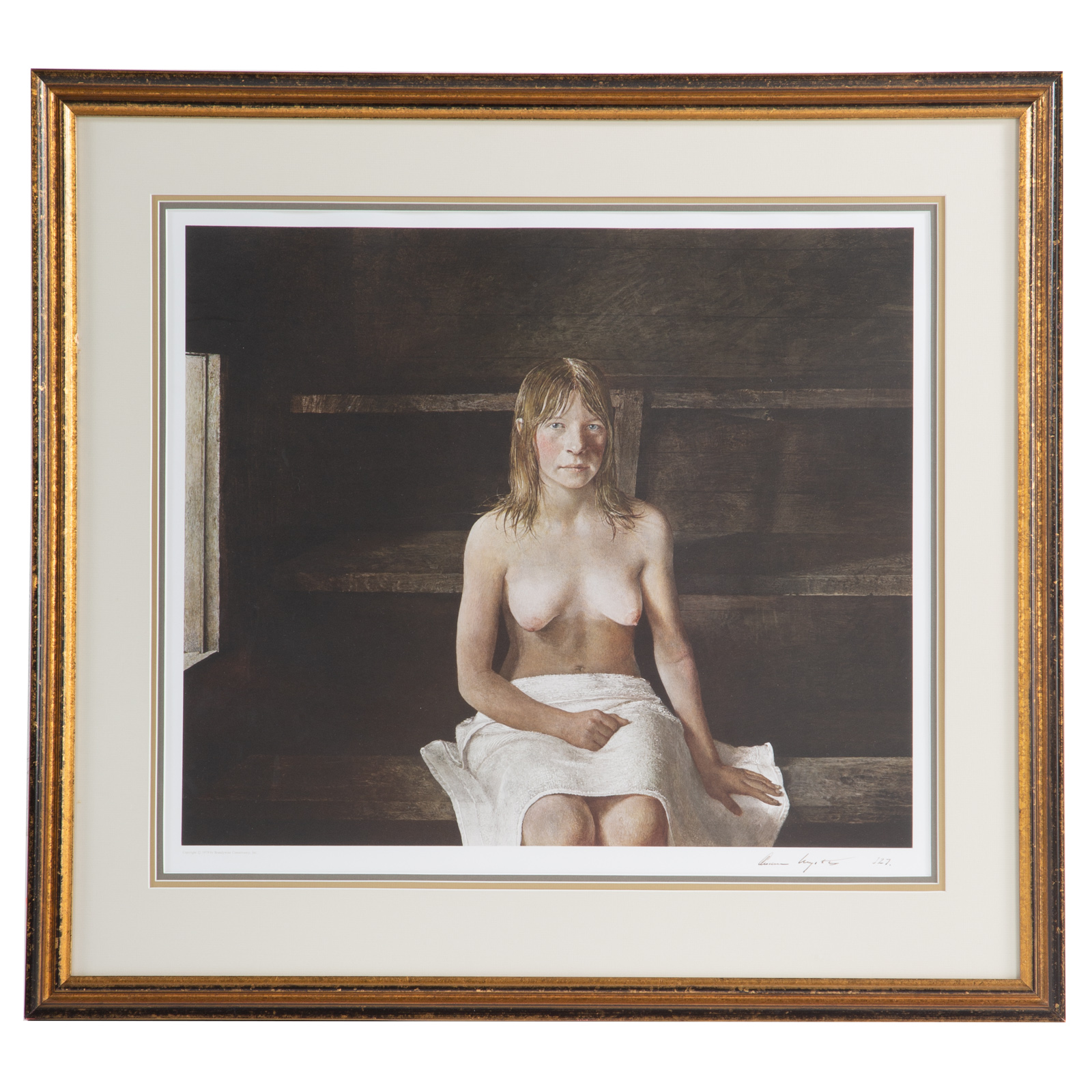 ANDREW WYETH. "THE SAUNA,"