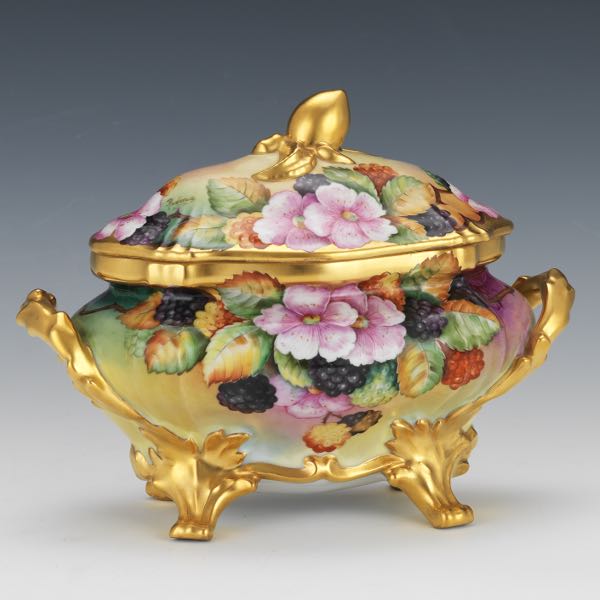 ANDREWS HAND PAINTED TUREEN 8 ½" x