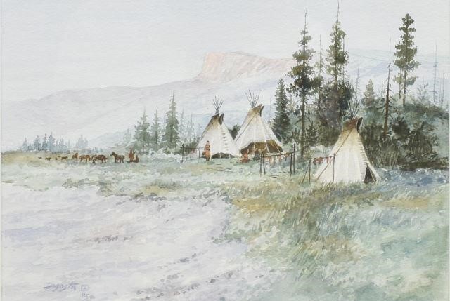ANDY DAGOSTA (1923-2009) WATERCOLOR