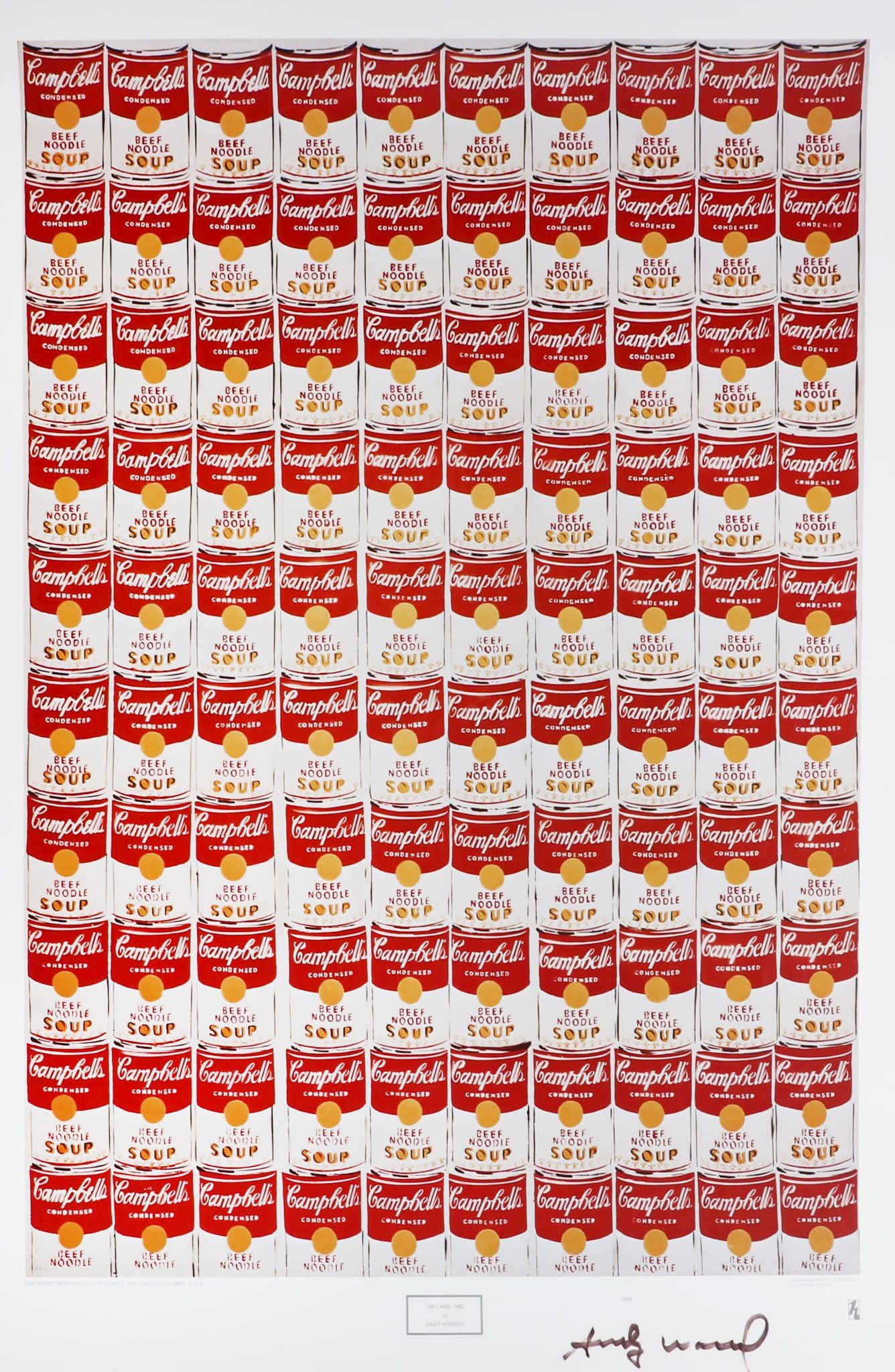 ANDY WARHOL, 100 CANS 1962;
