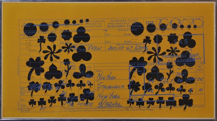 ANDY WARHOL (1928-1987): SAS TICKET