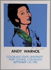 ANDY WARHOL SIGNED POSTER, KIM