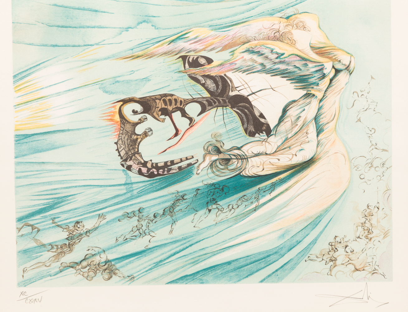ANGEL AND SPIRITS PRINT, SIGNED