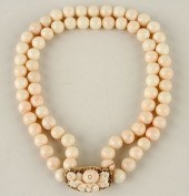 ANGEL CORAL AND 14 KARAT GOLD