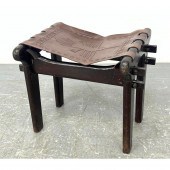 Angel Pazmino leather stool. T