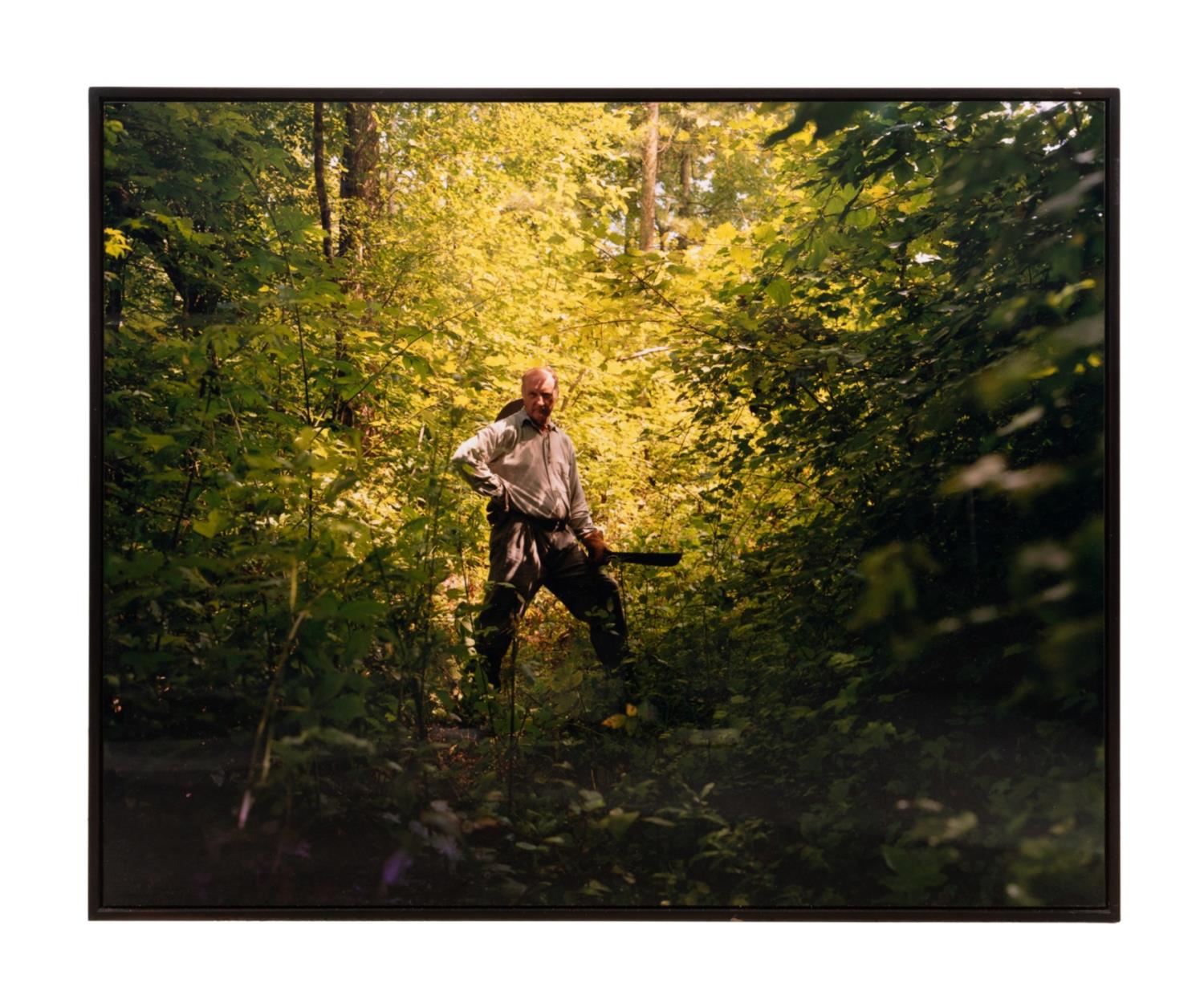 ANGELA WEST 'DAD W/MACHETE' C-PRINT