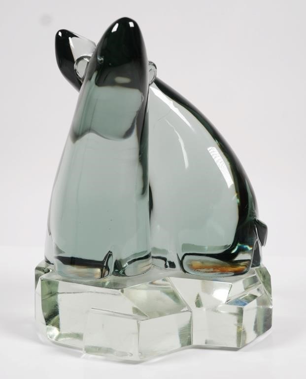 ANGELO SEGUSO MURANO ART GLASS BEAR