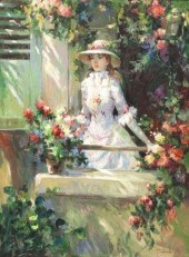 ANGELO TIVERDI PAINTING LADY O