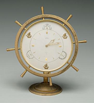 Angelus brass barometer, shaped