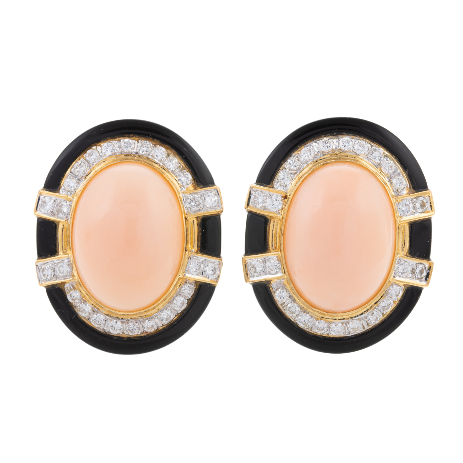 ANGLE SKIN CORAL, ONYX & DIAMOND