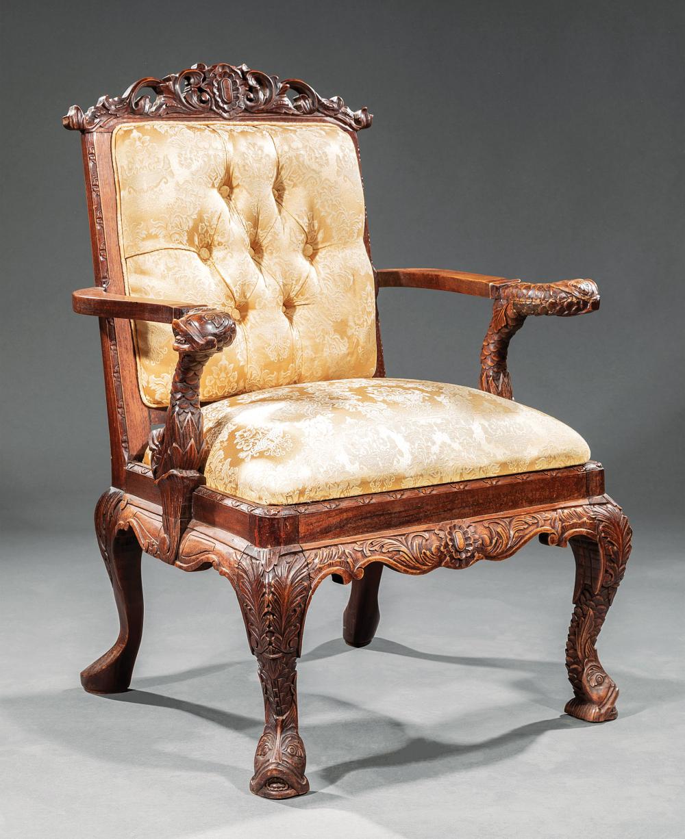 ANGLO-COLONIAL CARVED HARDWOOD
