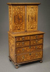 ANGLO-DUTCH MARQUETRY WALNUT C