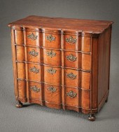 ANGLO-DUTCH WALNUT SERPENTINE