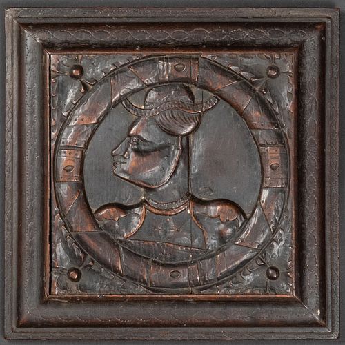 ANGLO-FRENCH CARVED OAK 'ROMAYNE'