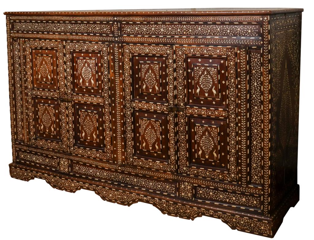 ANGLO-INDIAN BONE INLAID SIDEBOARD,