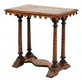 ANGLO-INDIAN BONE-INLAID TEAK