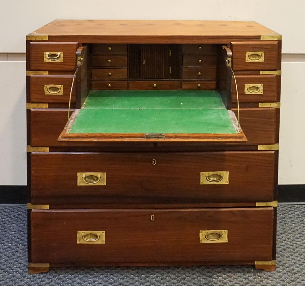 ANGLO-INDIAN BRASS MOUNTED HARDWOOD
