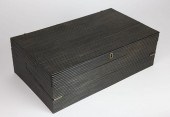 ANGLO INDIAN CARVED EBONY TRAV