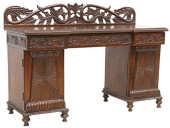 ANGLO-INDIAN CARVED HARDWOOD D