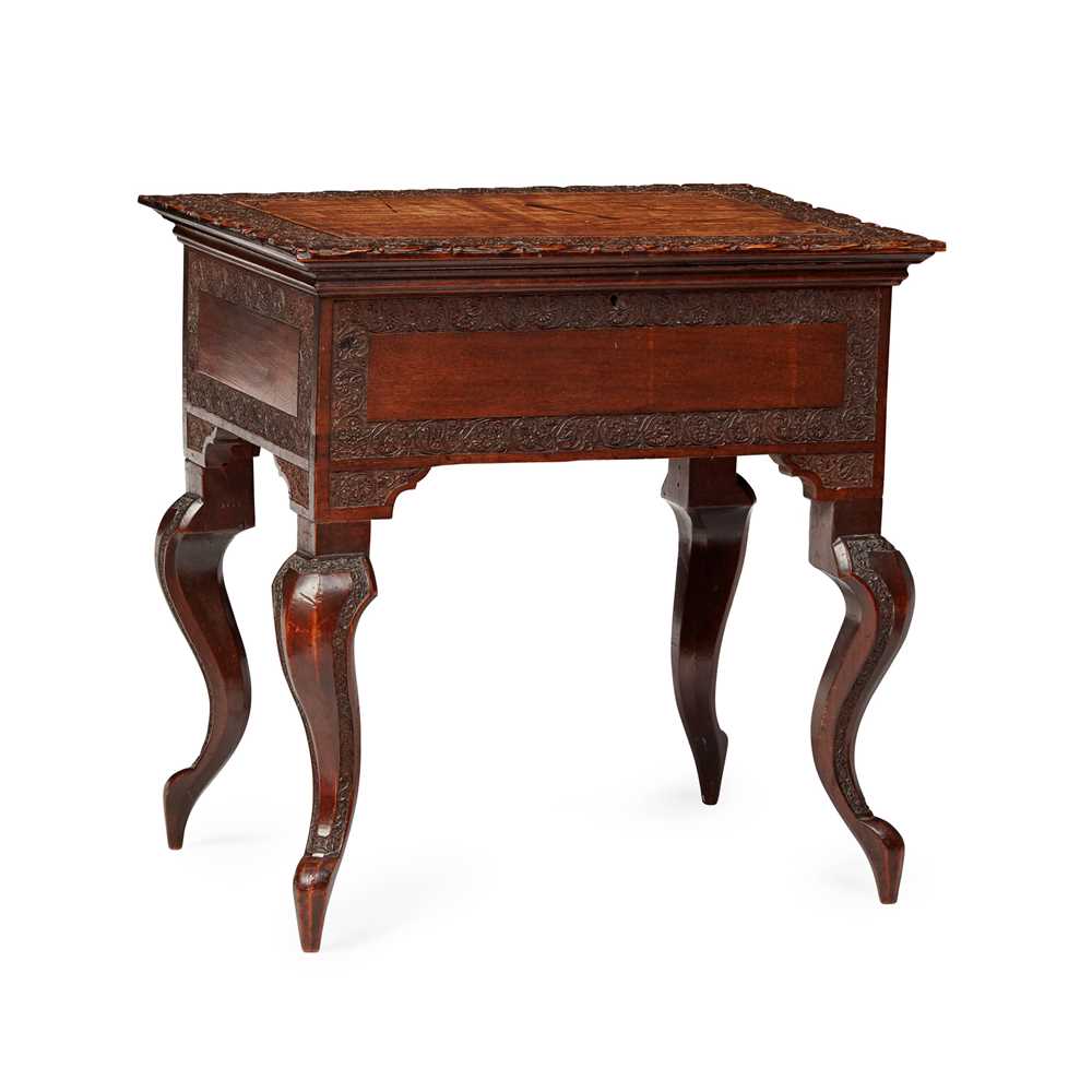 ANGLO-INDIAN CARVED HARDWOOD