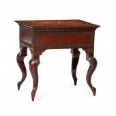 ANGLO-INDIAN CARVED HARDWOOD W