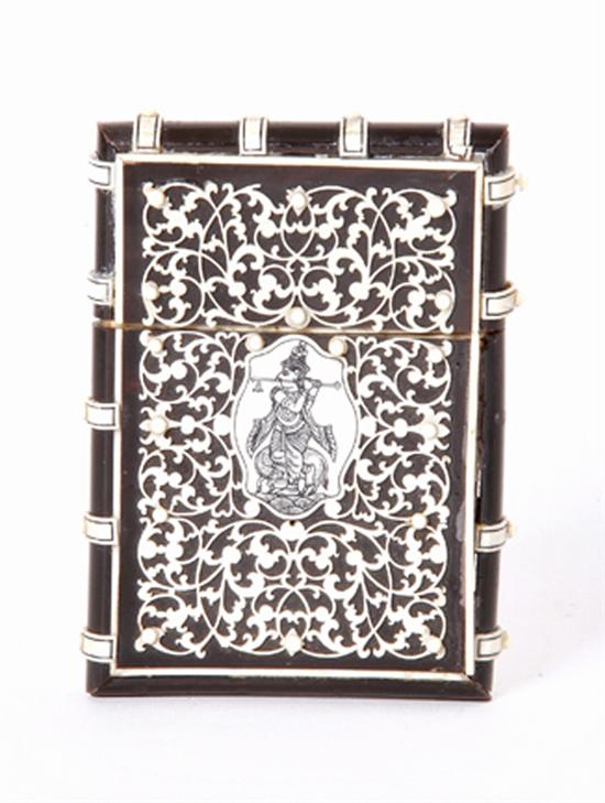 Anglo-Indian carved ivory-mounted